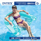 INTEX 美国游泳圈水上玩具充气冲浪板水上浮排趴床海边冲浪划水板 坐椅款带把手-绿色(体重200斤内)【关注送脚泵】