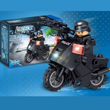 哲高积木特警摩托警察军事人仔拼装玩具儿童男孩生日礼物学生奖品 6号