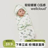 威尔贝鲁（WELLBER）包被新生儿包单婴儿防惊跳睡袋宝宝襁褓四季通用包巾熊猫80*80cm