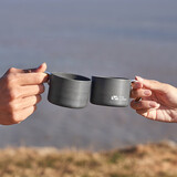 牧高笛（MOBIGARDEN）水杯 户外露营便携铝杯不锈钢茶杯迷你杯子 NX20666010 玄铁灰