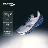 Saucony索康尼彭于晏同款胜利22跑步鞋男缓震舒适慢跑鞋白深兰44.5