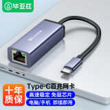 毕亚兹 Type-C百兆有线网卡 USB-C转RJ45网口转换器网线转接头 苹果16/15笔记本电脑扩展手机直播转接头