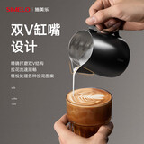 SIMELO咖啡杯拉花缸咖啡拉花杯304不锈钢奶泡杯600ML黑灰色旗舰版