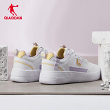 乔丹女鞋板鞋学生皮面小白鞋撞色通勤增高运动革面休闲鞋情侣