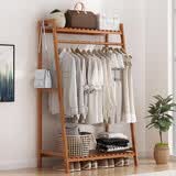 竹艺佳（ZHUYIJIA） 简易衣帽架卧室衣服架收纳架落地挂衣架置物架层架楠竹衣服架子