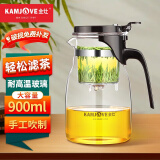 金灶（KAMJOVE） 飘逸杯泡茶壶玻璃茶杯泡茶杯耐热玻璃茶具过滤办公玲珑杯花茶杯 K-205（900ml）