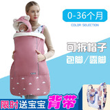 莱伯特婴儿披风斗篷新生儿秋冬外出防挡风宝宝抱衣抱被保暖包被腰凳背带 灰粉 0-36个月-可拆帽子 包/露脚