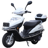 阔路全新宇钻踏板车国四电喷125CC燃油车成人两轮雨钻摩托车外卖车 白色 国三款化油器（不可上牌）