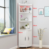 顾亲转角置物架转角柜墙角柜角柜边角柜三角柜墙角柜客厅卧室角落收纳 暖白色30*30*184 自己安装