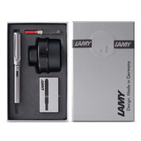 凌美（LAMY）钢笔签字笔 套装礼盒生日节日礼物学生成人练字文具 德国进口 恒星系列 银色墨水笔礼盒 银灰色 F0.7mm