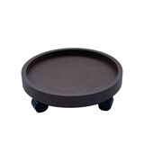 子路煤气瓶移动托架家用花盆煤气罐底座万向轮滑轮厨房置物架托盘液化气气罐架桶装水支架 棕色【加厚万向轮款】