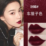 兰奕不沾杯不掉色姨妈色口红黄皮素颜显白大理石哑光奶茶豆沙色正红色口红学生款雾面丝绒保湿唇膏5804 #108车厘子色