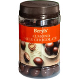 倍乐思（Beryl's）马来西亚进口零食beryls倍乐思扁桃仁夹心巧克力豆罐装多口味370g 扁桃仁夹心牛奶巧克力罐装380g