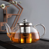 玉兰香 耐热玻璃茶壶不锈钢过滤泡茶壶 冲茶器花茶壶功夫茶具水壶 P-002：800ml