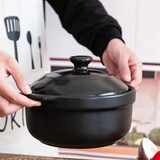 砂锅电磁炉专用煲汤沙锅炖锅陶瓷火锅酒精炉明火三用家用大沙锅瓦煲石锅电磁炉通用户外酒精炉砂锅套装 6L黑色煲（口径31cm）6-8人份