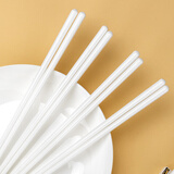 国玥景德镇家用陶瓷筷子不粘米饭铲子可微波筷子笼中式筷子筒防霉筷子 纯白陶瓷筷子10双