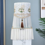 正诺（zhengnuo） 正诺 饮水机罩 蕾丝田园布艺饮水器罩子 简约现代饮水机套防尘罩 左岸花米