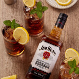 金宾（Jim Beam）白占边 美国 调和型 波本威士忌 洋酒 新老包装随机发货 750ml