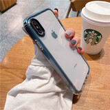 墨迪 适用于苹果xr/xs/max手机壳7/8plus透明加厚防摔保护套网红潮软壳个性创意 【透黑色】 苹果X/XS通用
