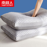 南极人（Nanjiren）枕头睡眠深度枕芯不塌陷不变形颈椎枕头芯家用单人宿舍硬高枕头 新科技热熔枕【波浪灰】LNQE 48x74cm【枕芯单只+随机枕套】