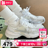 耐克（NIKE）官方 舰店女鞋 24冬季新款运动鞋时尚跑步老爹鞋透气休闲鞋子女 V2K/厚底增高/金属银/晒图退10 38.5