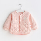 优贝多婴儿外套薄棉夹棉宝宝棉衣男童棉袄女童棉服保暖冬装儿童上衣外套 粉色 110cm