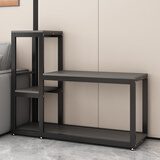 哆咔加厚鱼缸架承重两层放鱼缸架子组合鱼缸底座双层烤漆不生锈鱼缸架 黑架子灰橡木板 放鱼缸位置60*40（总长90）