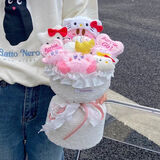 星之卡比玩偶花束公仔生日礼物女生儿童毛绒玩具高级感七夕节礼物 凯蒂猫星之卡比花束+礼袋+贺卡 送礼袋（收藏加购优先发