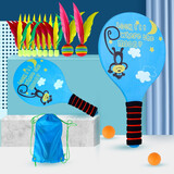 紫湖板羽球拍 成人儿童中年娱乐健身加厚实心板羽球拍三毛球拍板羽拍毽子球拍 板羽球拍（蓝色）+袋子+12只球