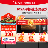 美的（Midea）微波炉经典升级款M2A 家用小型20升 平板式易清洁 快捷双旋钮 高效速热 杀菌除味 以旧换新