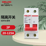 德力西电气小型隔离开关模数化总开关DZ47G2P 20/32/63/100/125A断路器 2P 32A DZ47G232