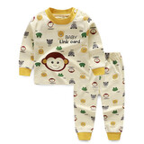 镭镭鸭 新款童装秋冬儿童内衣套装纯棉宝宝秋衣秋裤婴儿睡衣家居服潮 A003金丝猴 90 cm.