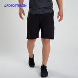 迪卡侬（DECATHLON）运动短裤男速干宽松篮球裤阔腿裤健身跑步休闲五分裤FICM 黑色 L （欧码偏大,建议拍小一码）
