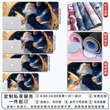 三色猫动漫鼠标垫超大号二次元学生男女可定制电脑键盘垫笔记本桌垫电竞防滑加厚护腕垫卡通游戏锁边可爱 发图定制 26厘米x21厘米x3毫米