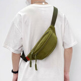 途客（Trcks）新款个性胸包男日系简约休闲腰包运动包潮酷ins小挎包百搭手机包 绿色