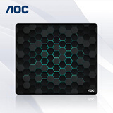 AOC全属性系列电竞游戏鼠标垫中小号460*400*4mm加厚锁边办公键盘电脑书桌垫M153/93六边形黑色