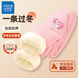 真维斯女童裤子加绒秋冬新款儿童运动裤保暖一体绒冬装休闲加厚舒适卫裤 粉 J花朵爱心X 120