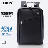 乐上（LEXON）双肩电脑包14英寸商务男防泼水通勤笔记本背包轻便学生书包礼物