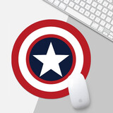 冰雷 鼠标垫 可爱女生卡通动漫加厚个性鼠标垫 创意鼠标垫 笔记本台式电脑办公游戏鼠标垫 美国队长(220*220*3MM)