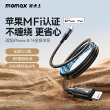 摩米士（MOMAX）MFI认证苹果数据线磁吸线快充线高密编织PD27W/20W通用iPhone14/13/12Promax/11Pro手机充电线加长