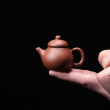宇轩创意茶宠指尖壶迷你紫砂壶 小号袖珍手工可养小茶宠 迷你禅意摆件 指尖葫芦红泥