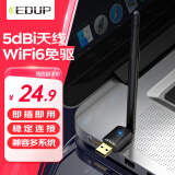 翼联（EDUP）WiFi6免驱usb无线网卡台式机专用 5db高增益天线笔记本无线wifi接收器随身wifi发射器EP-AX300GS