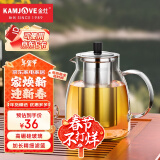 金灶（KAMJOVE）泡茶壶飘逸杯 耐热玻璃茶具功夫办公室花茶壶 茶水分离杯茶壶家用 A-20加长滤篮 1100ml