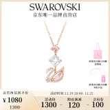 施华洛世奇（SWAROVSKI）Swan优雅天鹅项链女吊坠轻奢小众送女友生日礼物女 粉色天鹅 5473024