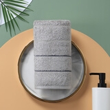 竹之锦 THE BAMBOO KAM毛巾竹纤维男士毛巾 擦脸成人面巾强吸水洗脸巾家用毛巾1条 灰色毛巾【34*70cm】