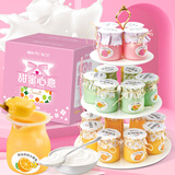 樱桃小丸子果冻儿童零食大礼包 休闲可吸吸办公室下午茶 生日新年货礼物礼盒 【手工绑绳布甸礼盒】120g*18杯【三口味】