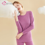 都市丽人保暖衣女套装秋冬厚款远红外抗静电圆领纯色打底套装2W31A8