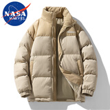 NASA MARVEL棉衣男棉服冬季面包服外套百搭加厚户外情侣装立领夹克棉袄子