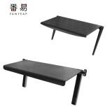 番易5Y置物架/电视机A1V59-显示器机顶盒无线路由器托盘支架免打孔墙 小号+大号机顶盒架各1