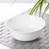 红牡丹骨瓷餐具套装中式纯白碗碟套装家用吃饭陶瓷单个碗具组合喝汤大碗 纯白6英寸面碗